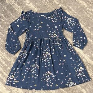 GAP Blue Kids Dress with Butterfly Print